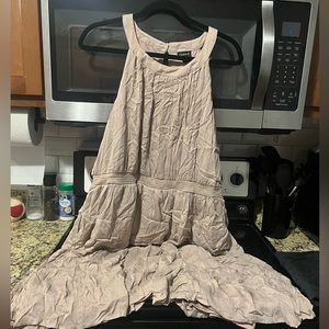 Beige halter top dress